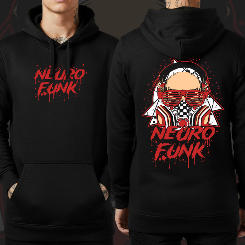 Mikina dnb, drum and bass klokanka Neurofunk 