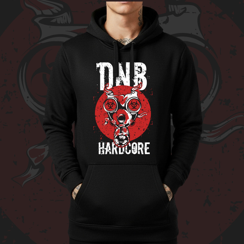 Mikina dnb, drum and bass klokanka