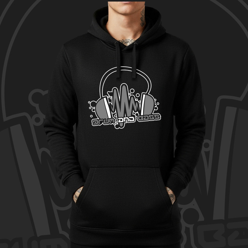 Mikina dnb, drum and bass klokanka