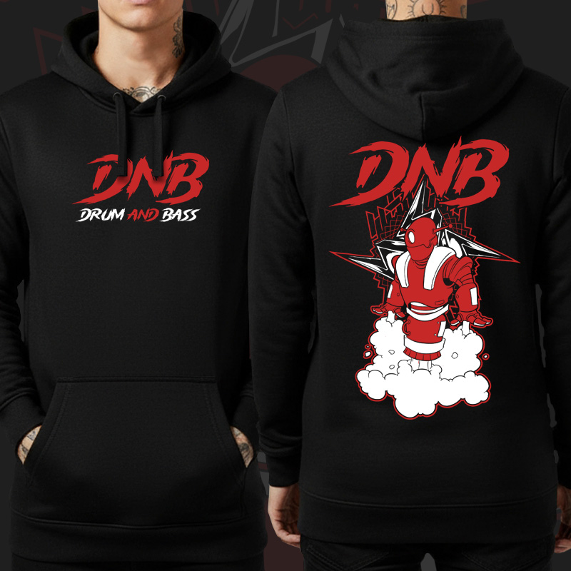 Mikina dnb, drum and bass klokanka