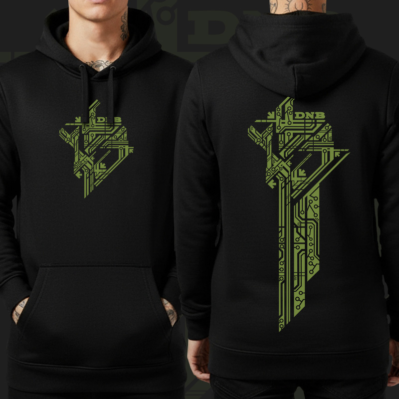 Mikina dnb, drum and bass klokanka 