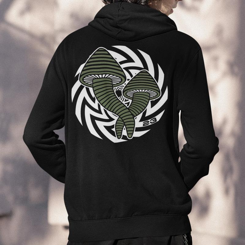 Mikina tekno pánská magic mushrooms