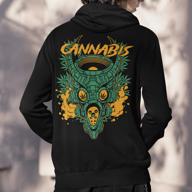 Mikina tekno pánská Cannabis