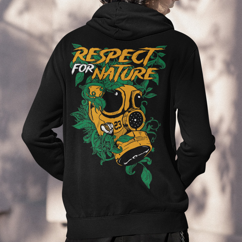 Mikina tekno pánská Respect for nature