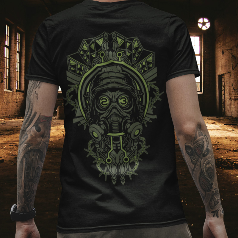 Tričko tekno pánské Gas mask 23