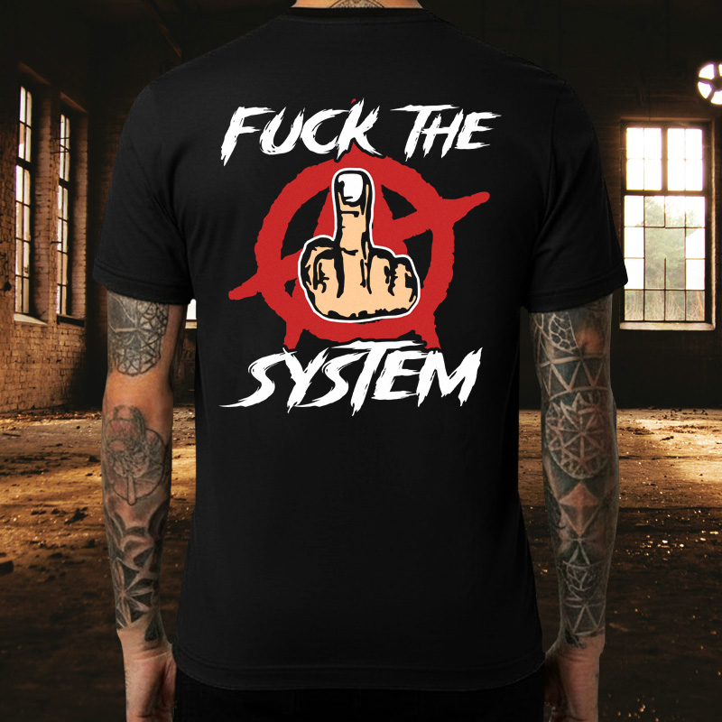 Tričko punk pánské Fuck the system