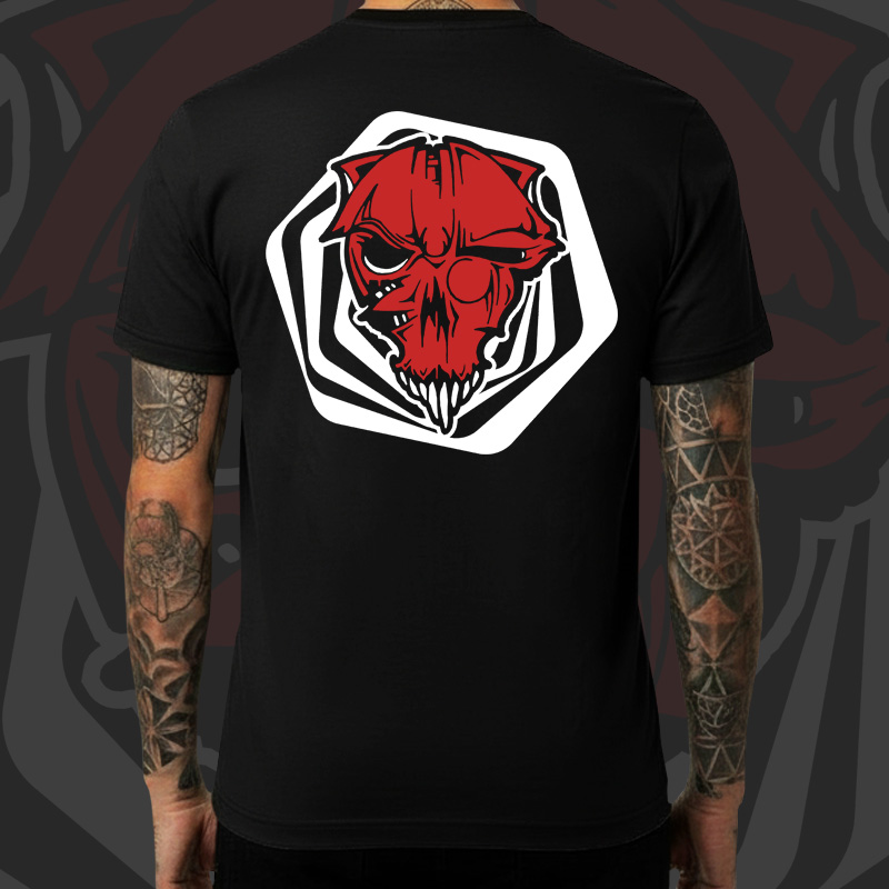 Tričko tekno pánské Alien skull