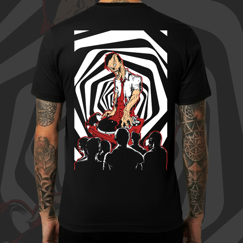 Tričko tekno pánské Zombie DJ