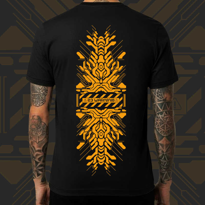 Tričko tekno pánské 23 warning