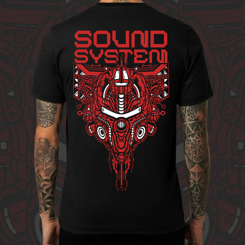Tričko tekno pánské Sound system