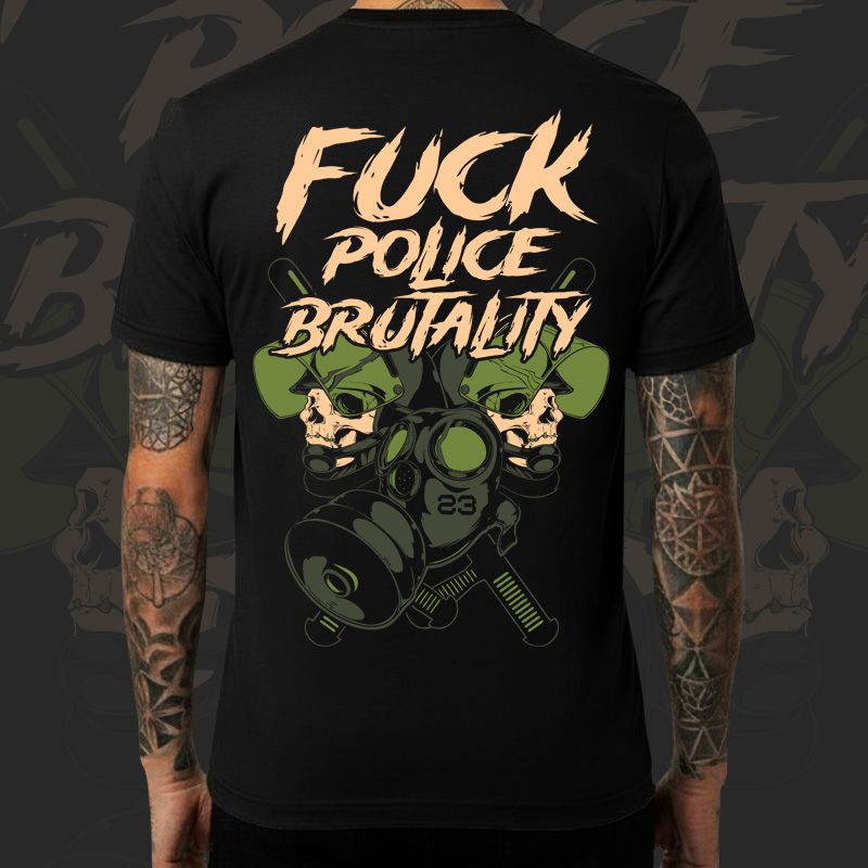 Tričko tekno pánské Fuck police brutality