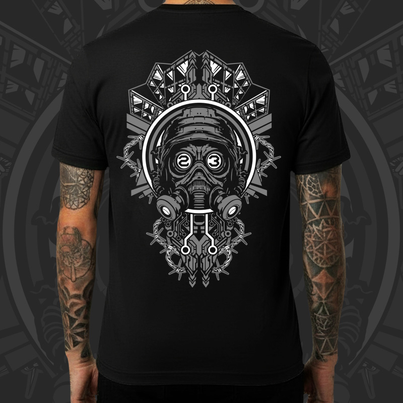 Tričko tekno pánské Gas mask