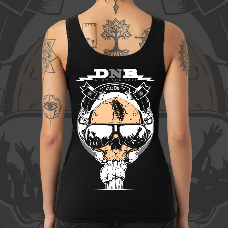 Tílko dnb, drum and bass dámké Addict