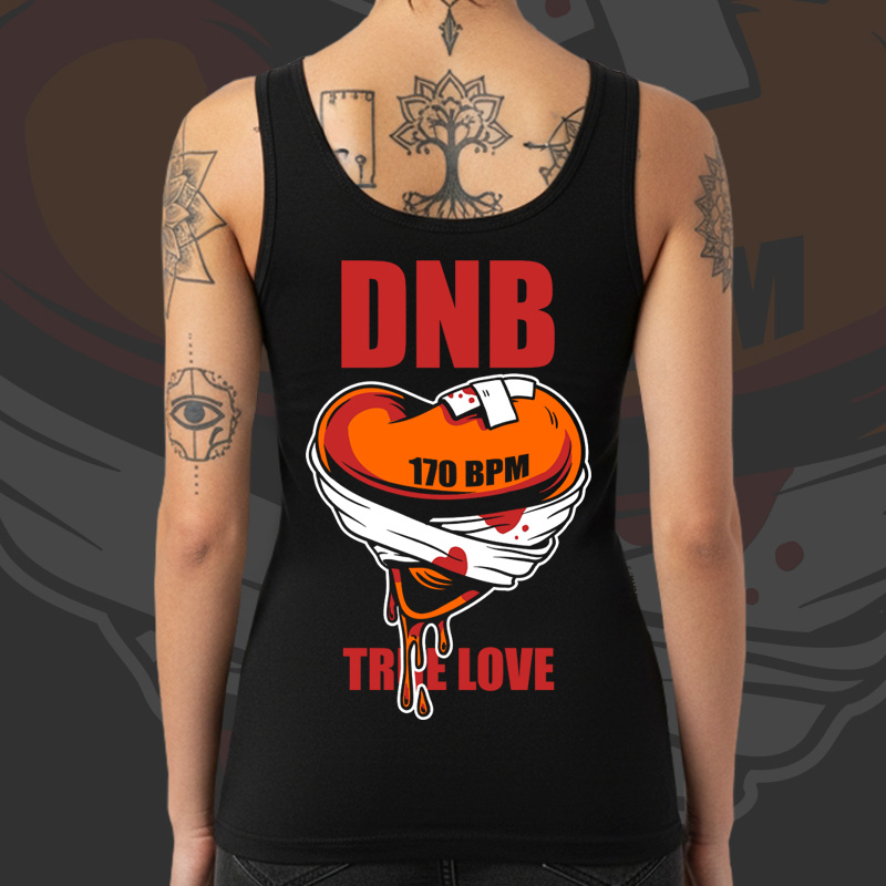 Tílko dnb, drum and bass dámké True love