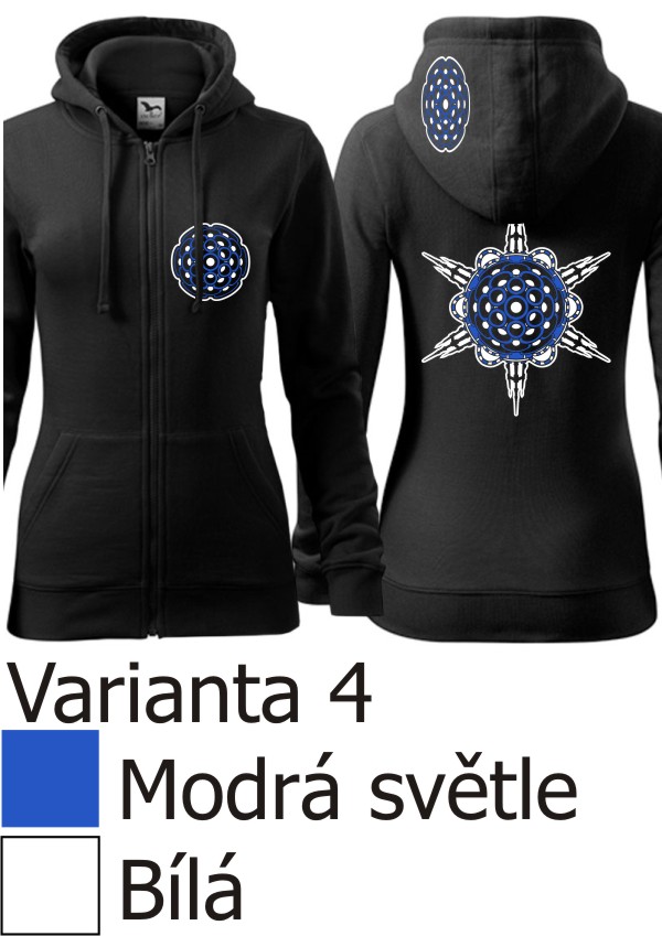 Mikina dámská tekno 300g/m na zip